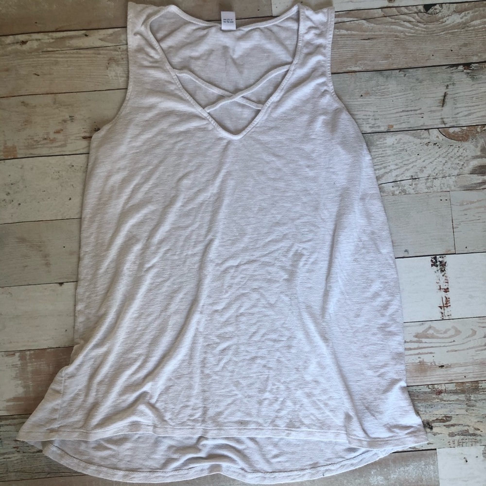 Old Navy white Criss Cross Top